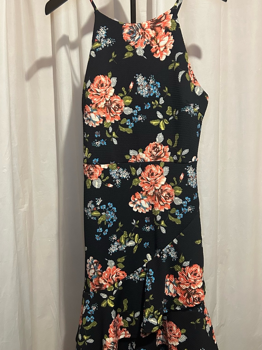Soprano Navy Floral Spaghetti Strap Dress